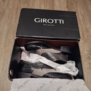 GIROTTI Wingtip Leather & Suede Womans Shoes EURO Sz 37 US 7